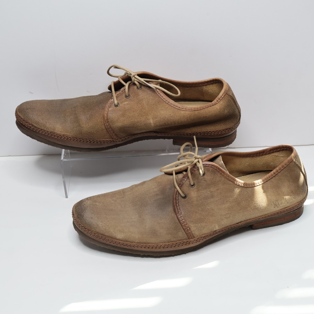 Kickers Mens Brown Suede Leather Oxford Derby Shoes Size US 11.5 EUR 45 Portugal